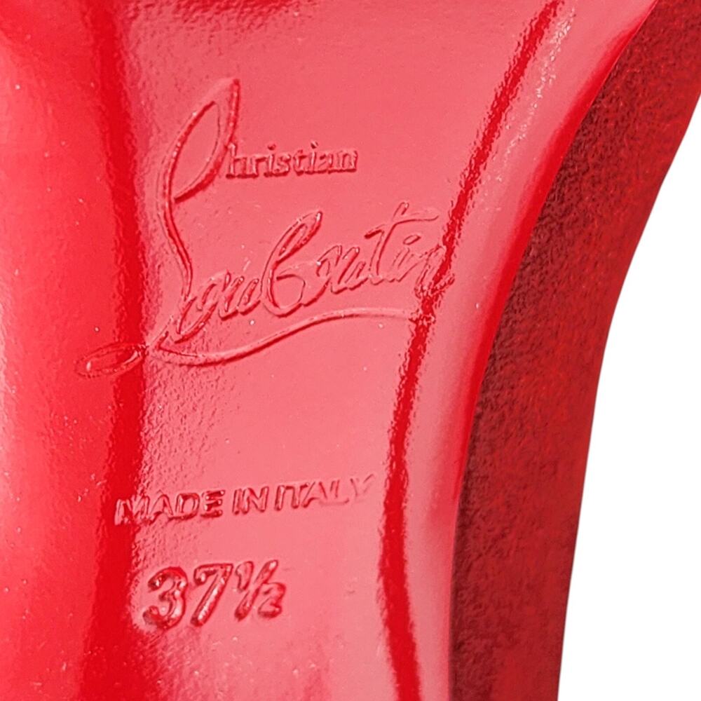 Christian Louboutin Vitish 100 Suede Knee-High Boots Red EU 37.5 US 7 $1795 NWB - Picture 6 of 7